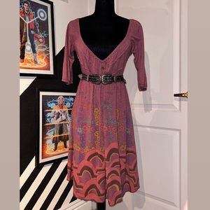 Scrapbook - 70’s Style Off the Shoulder Dress - Women’s Size Medium